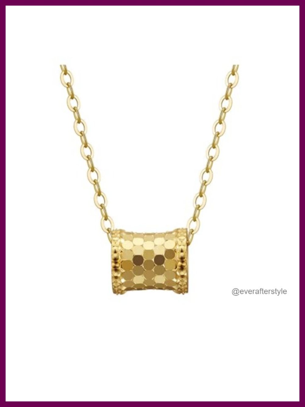 14K Gold Plated Sterling Silver Honeycomb Pendant Necklace